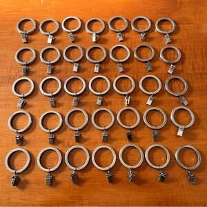 35 Pewter Curtain Clip Rings